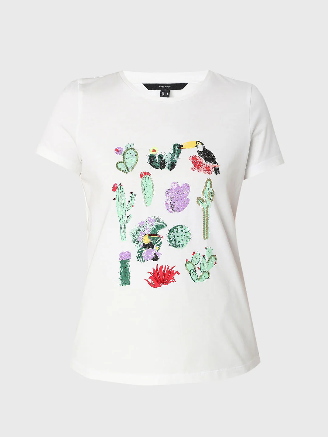 White Graphic Print T-Shirt - Image 7