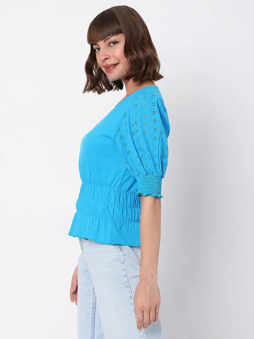 Blue Schiffli Top - Image 3
