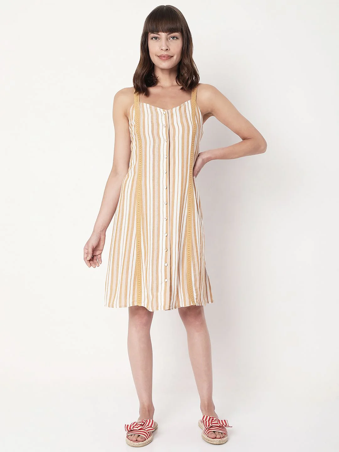 White Striped Dress - Image 2
