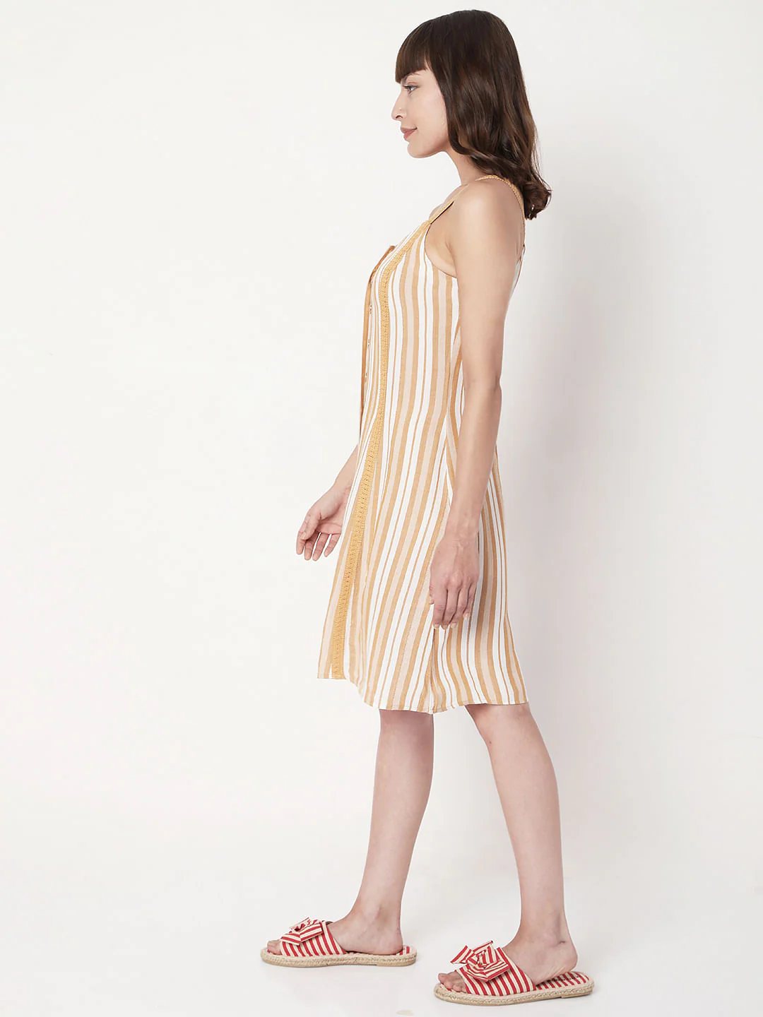 White Striped Dress - Image 3