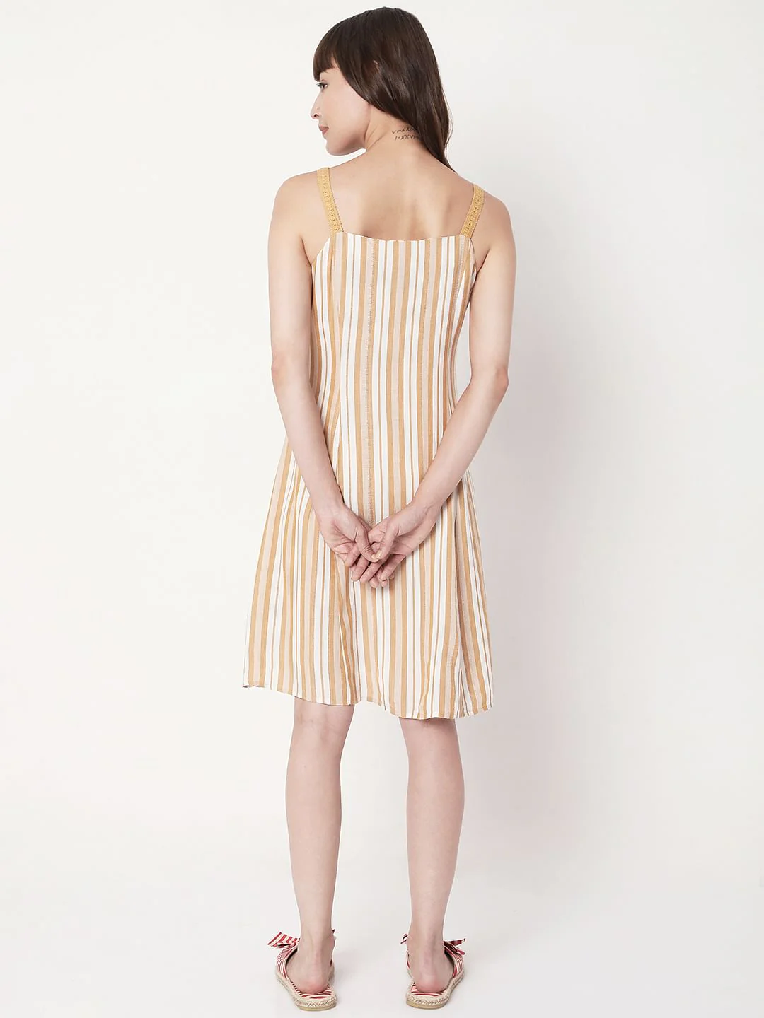 White Striped Dress - Image 4
