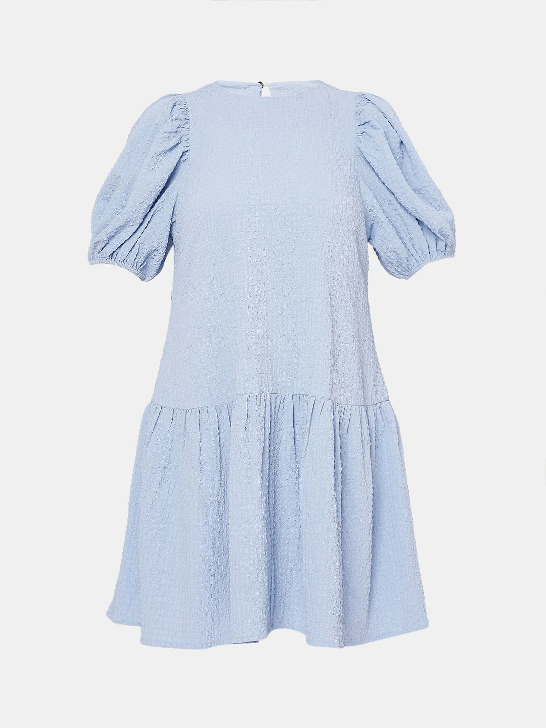 Blue Puff Sleeves Shift Dress - Image 7