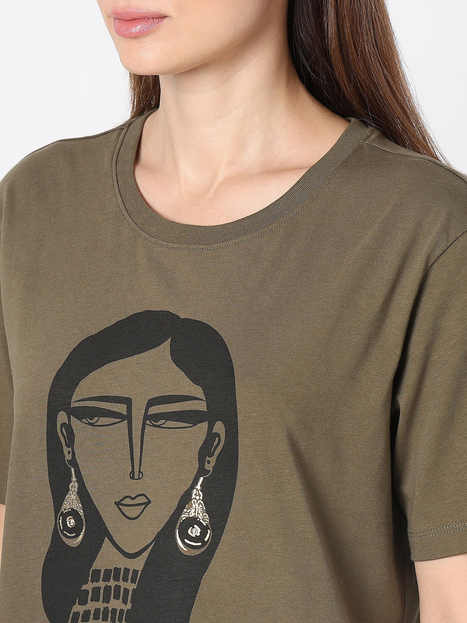 Green Graphic Print T-Shirt - Image 8