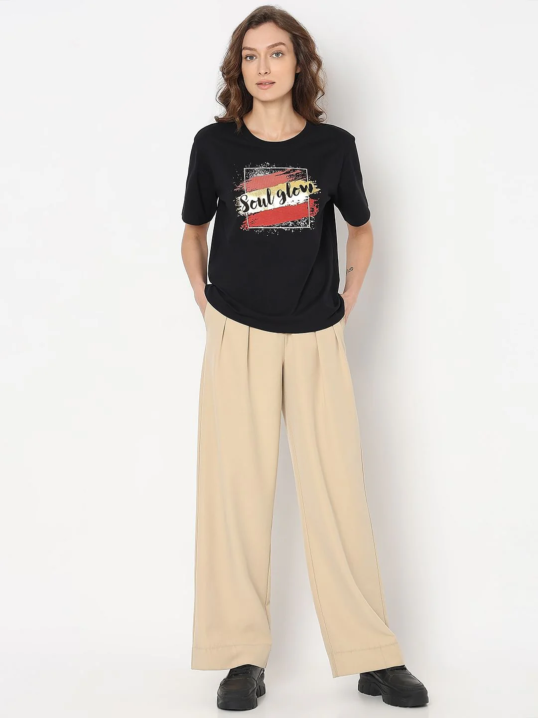 Black Graphic Print T-Shirt - Image 5