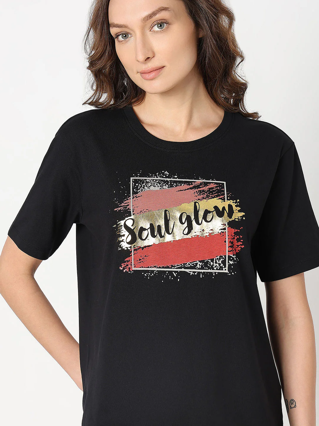 Black Graphic Print T-Shirt - Image 6