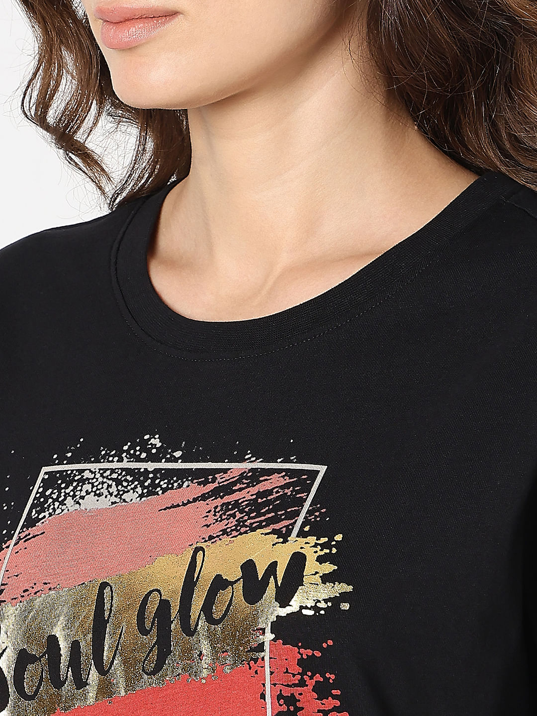 Black Graphic Print T-Shirt - Image 8