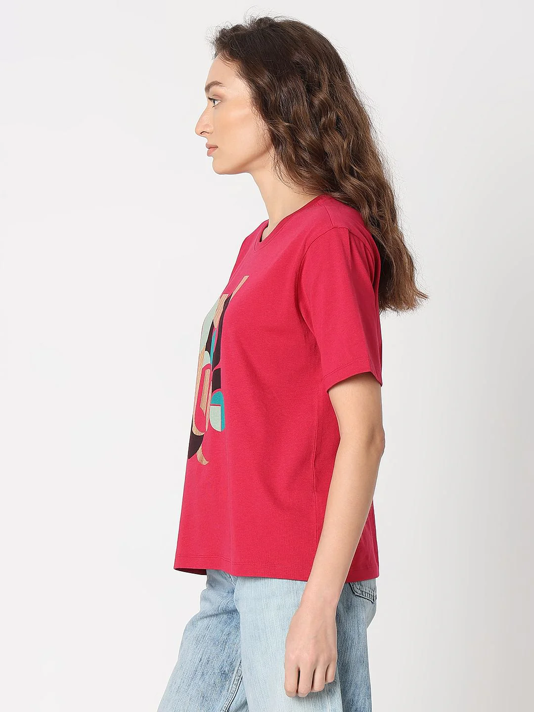 Red Graphic Print T-Shirt - Image 3
