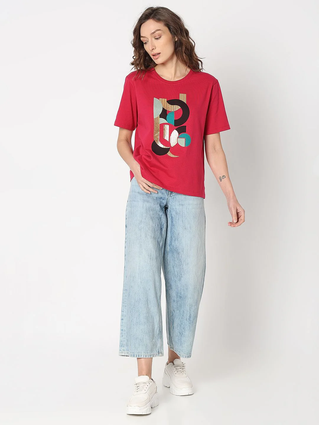 Red Graphic Print T-Shirt - Image 5