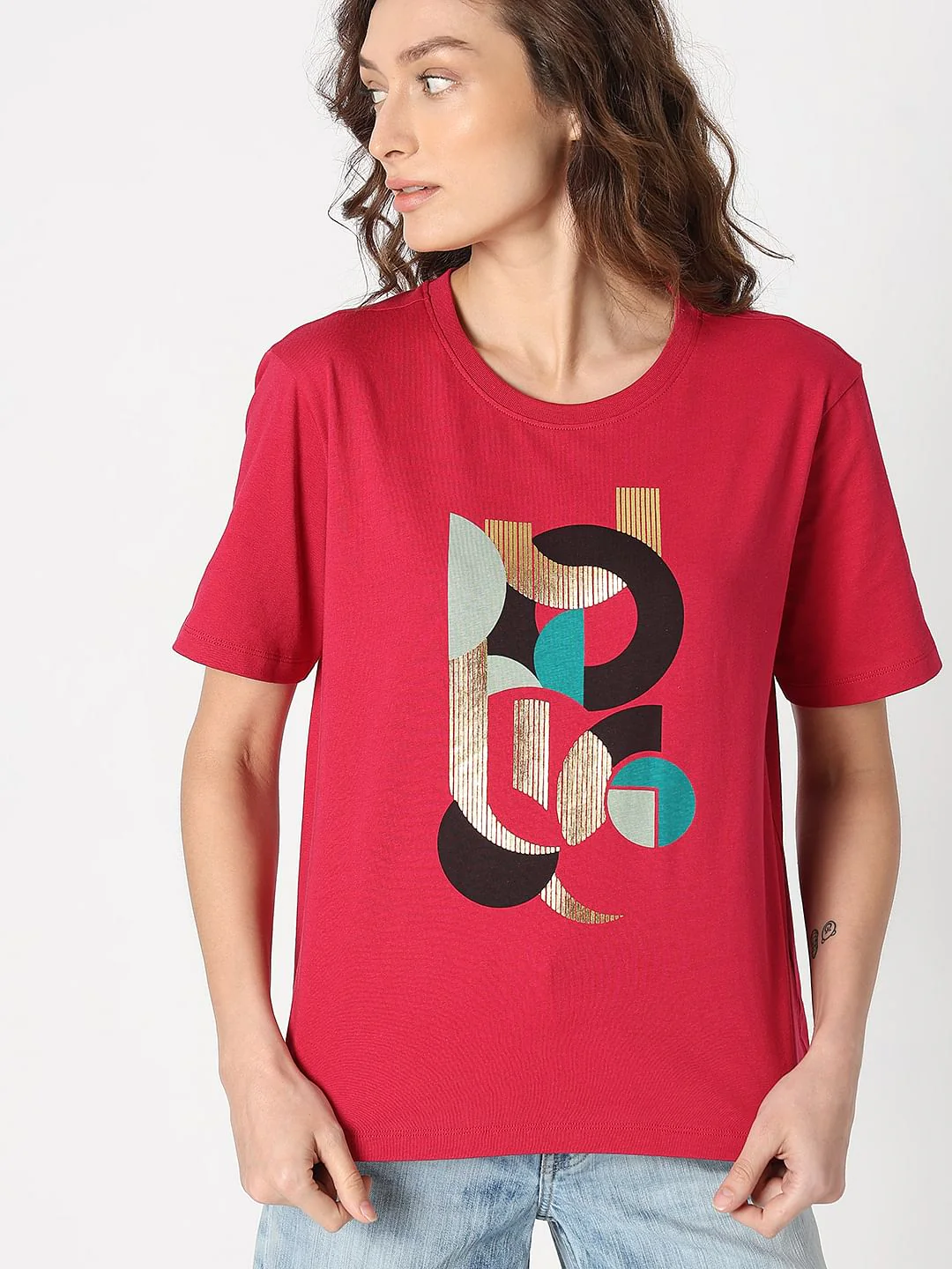 Red Graphic Print T-Shirt - Image 6