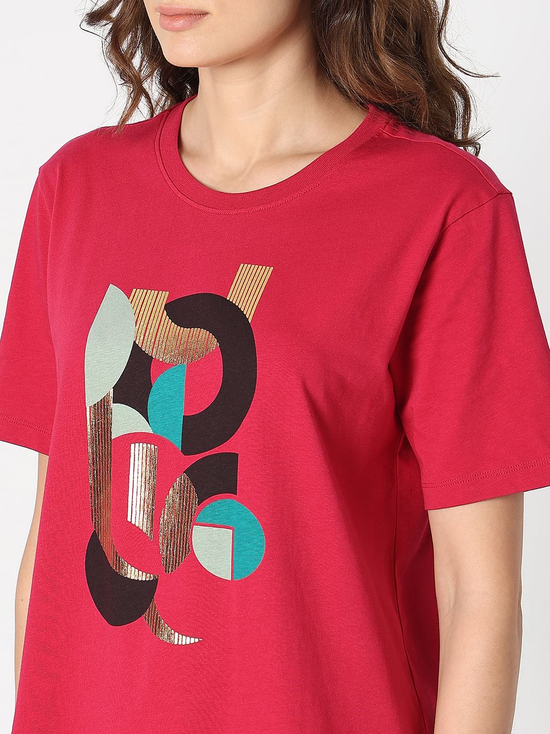Red Graphic Print T-Shirt - Image 8