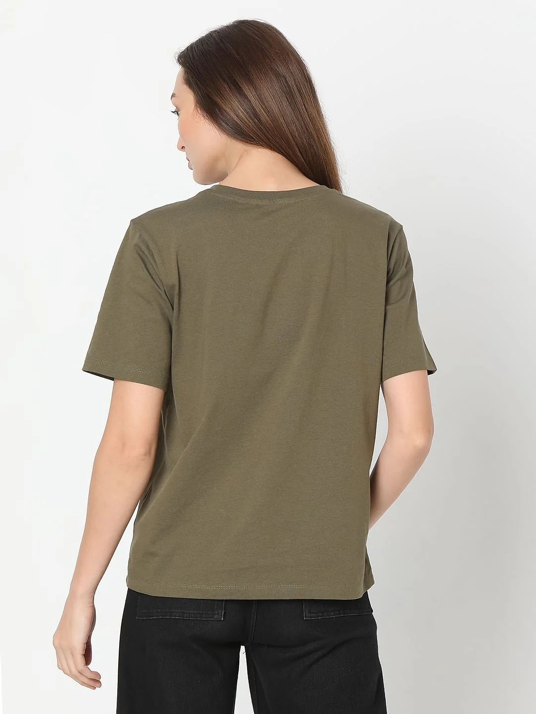 Olive Graphic Print T-Shirt - Image 4