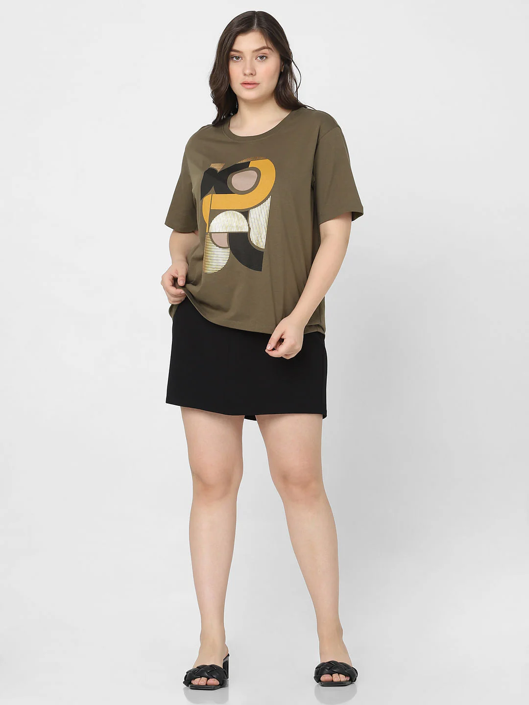Curve Green Graphic Print T-Shirt - Image 5