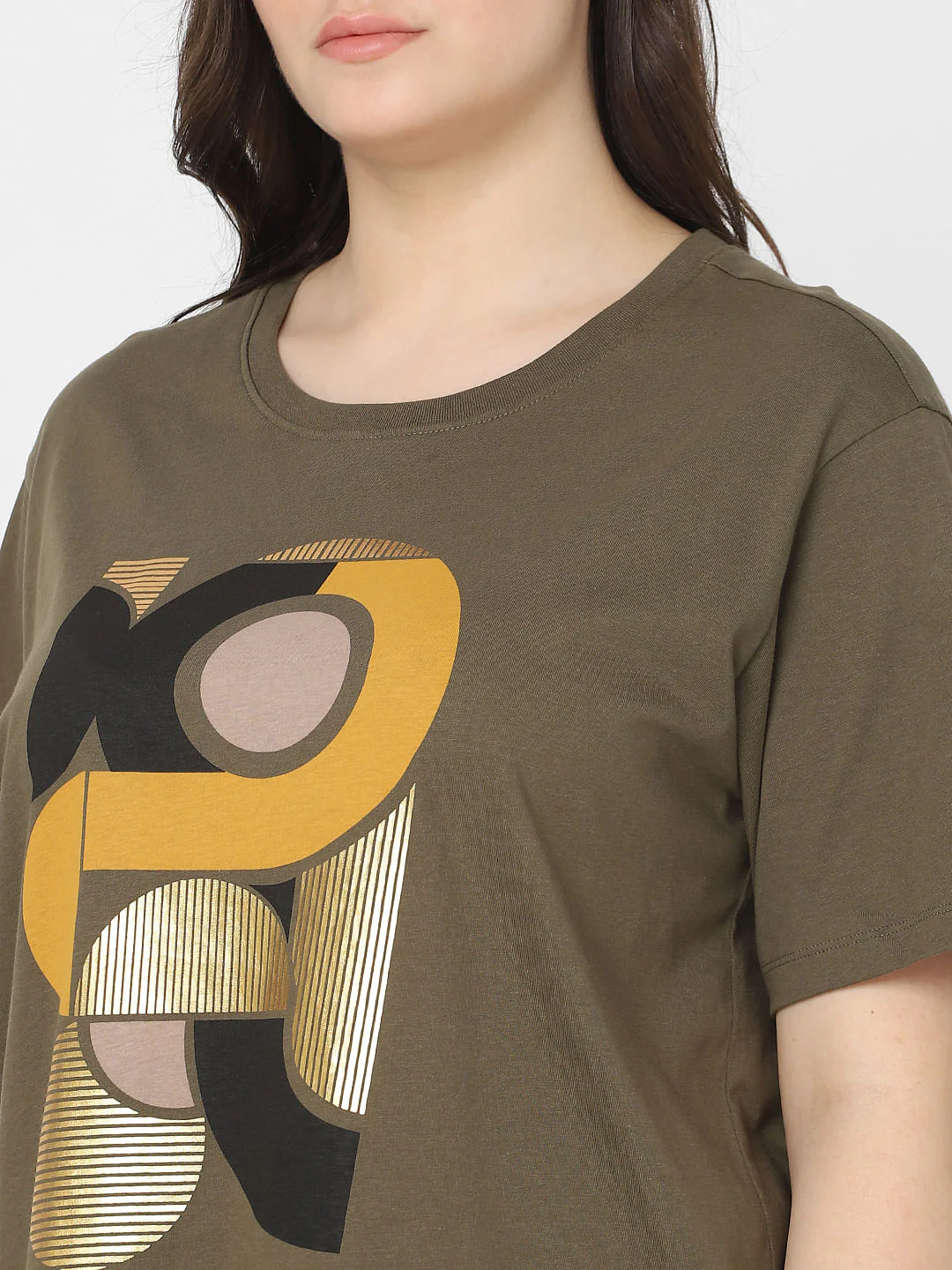 Curve Green Graphic Print T-Shirt - Image 6