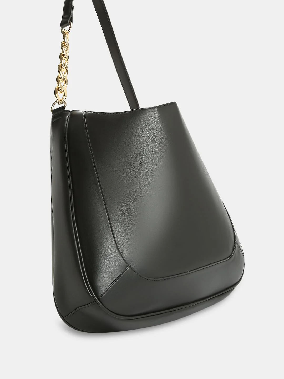 Black U-Shaped Tote Bag - Image 6