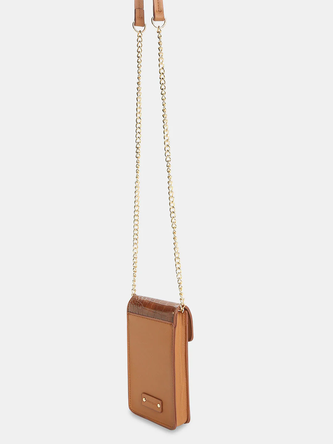 Tan Colourblocked Crossbody Bag - Image 3