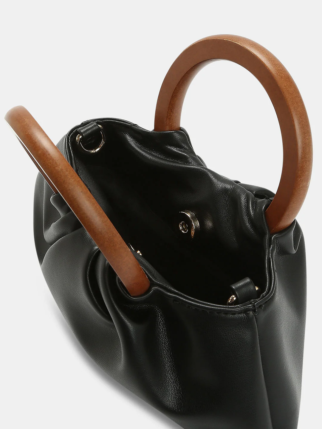 Black Ruched Bag - Image 4