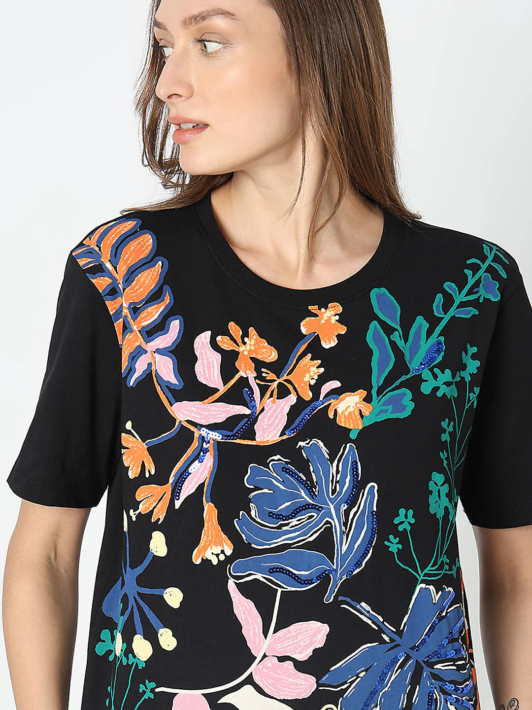 Black Printed T-Shirt - Image 6