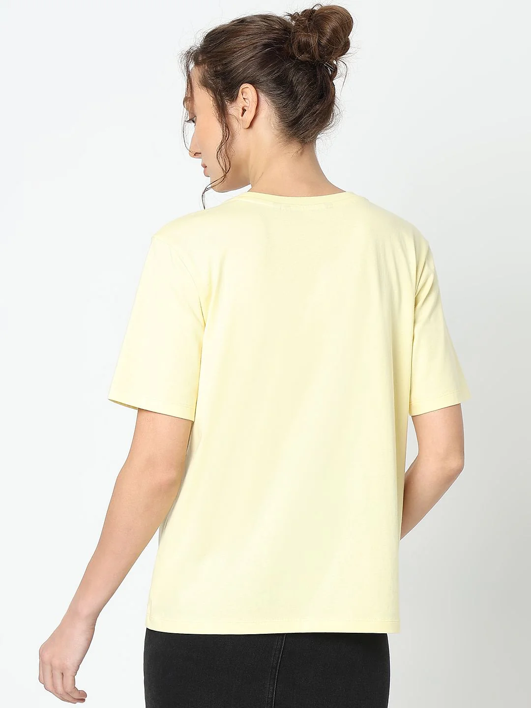 Yellow Embellished Print T-Shirt - Image 4
