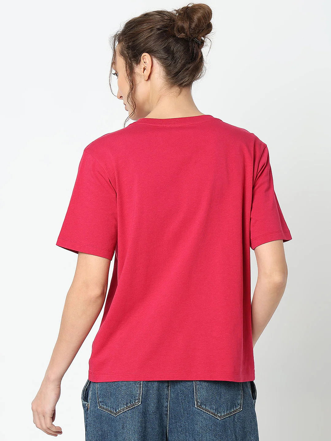 Red Embroidered Print T-Shirt - Image 4
