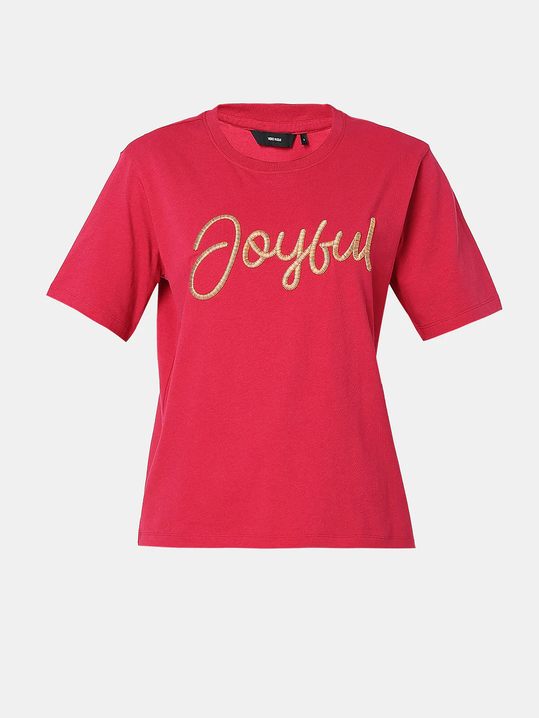Red Embroidered Print T-Shirt - Image 7