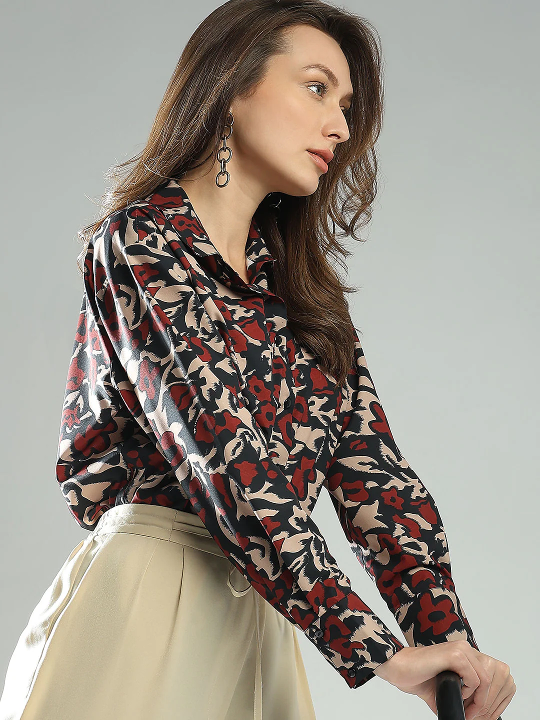 Black Floral Shirt