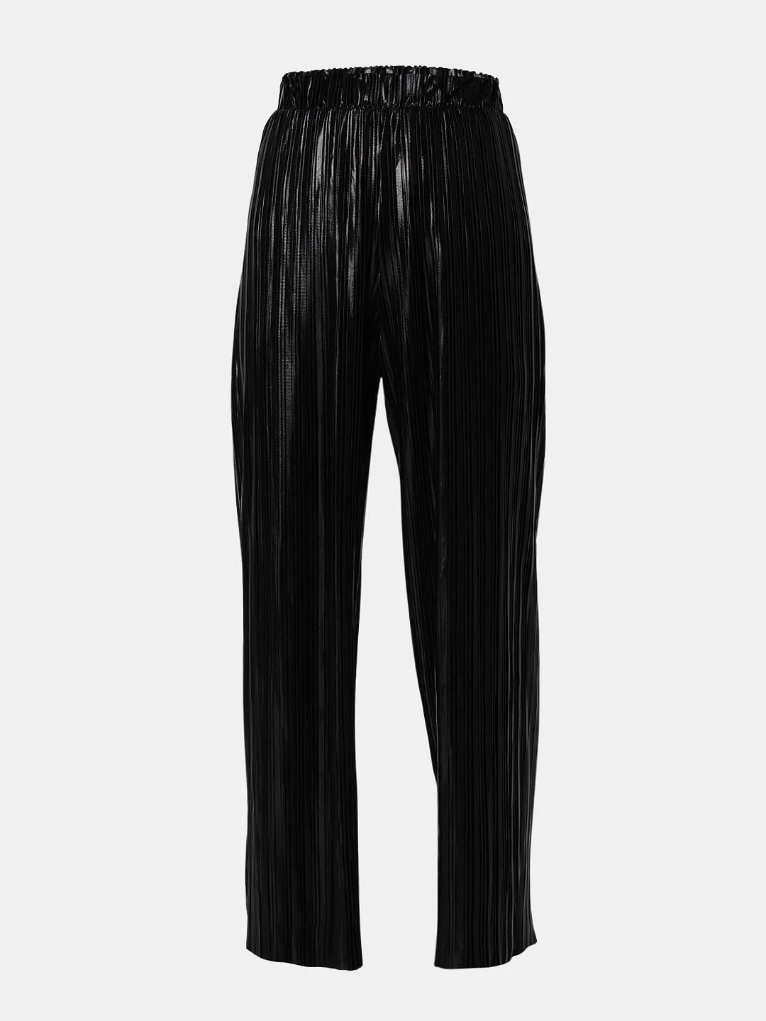 Black High Rise Metallic Co-Ord Set Pants - Image 7