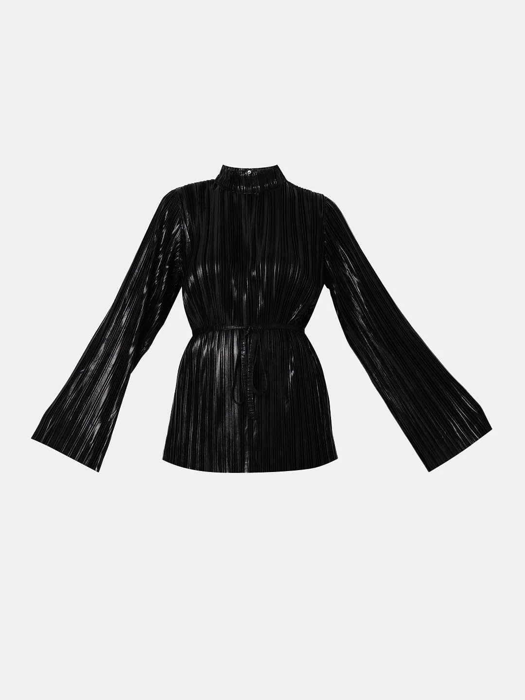 Black Metallic High Neck Co-Ord Set Top - Image 7