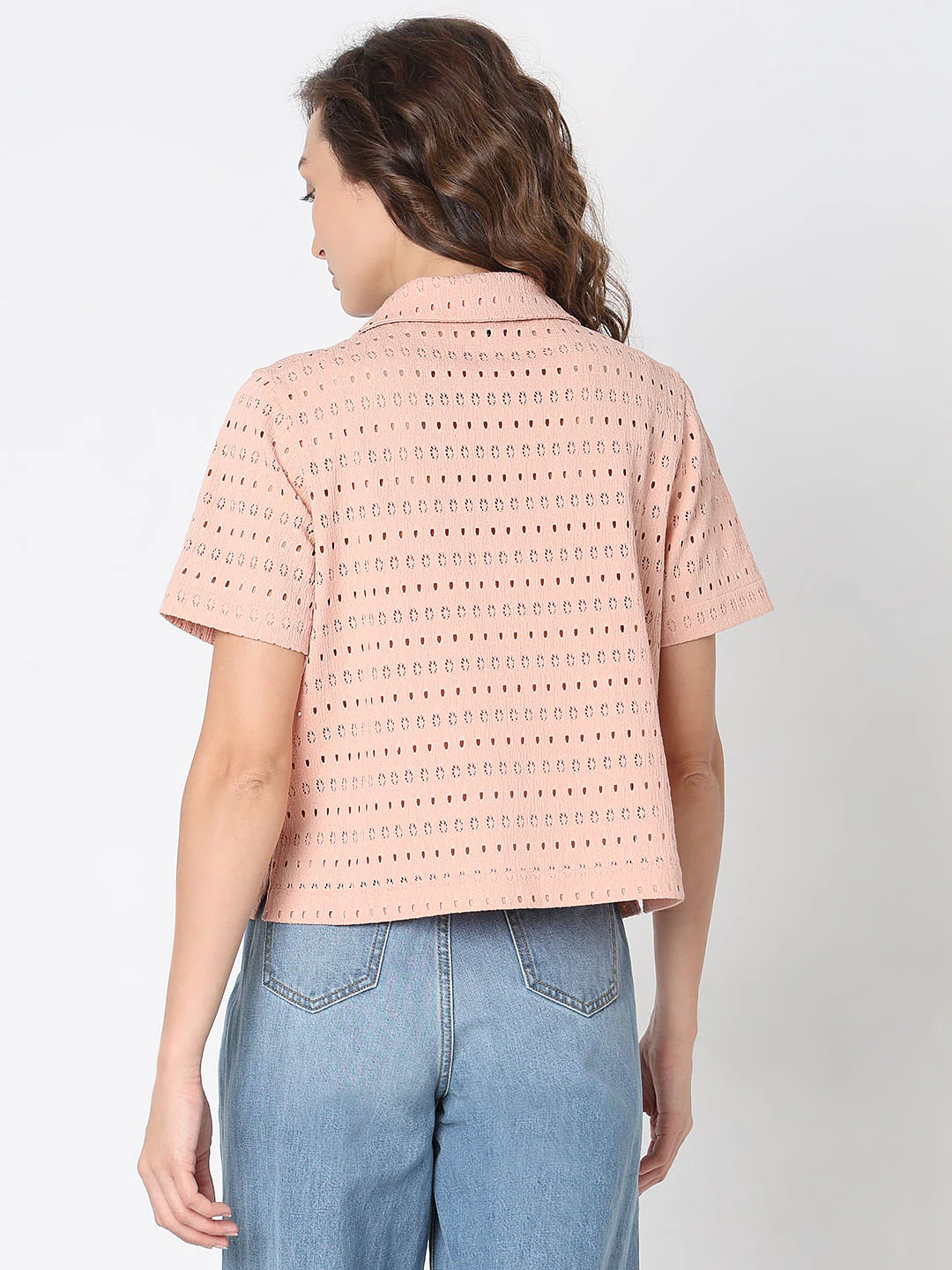 Peach Textured Shirt - Image 4