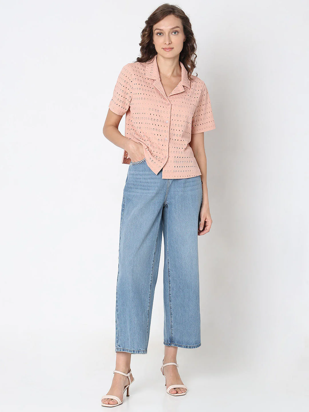 Peach Textured Shirt - Image 5