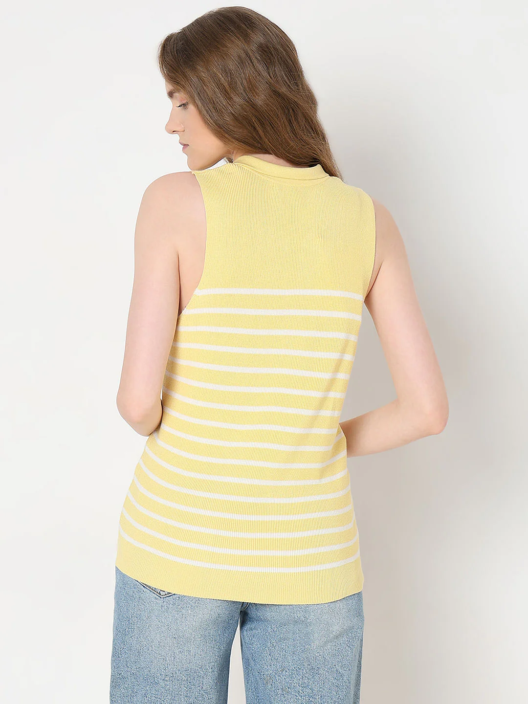 Yellow Striped Knitted Top - Image 4