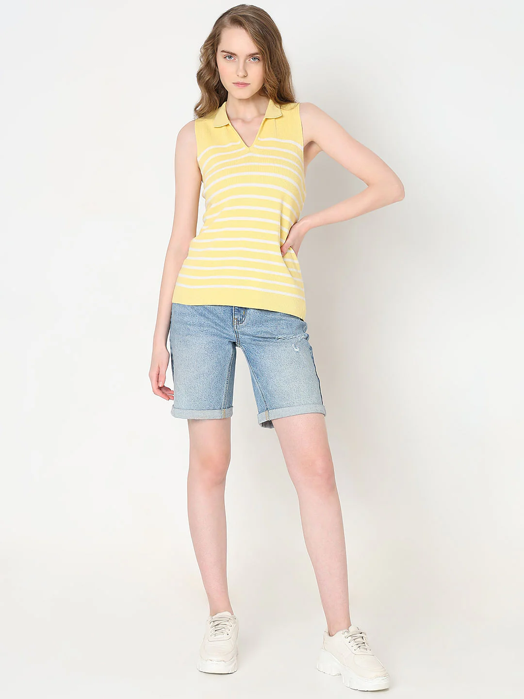Yellow Striped Knitted Top - Image 5