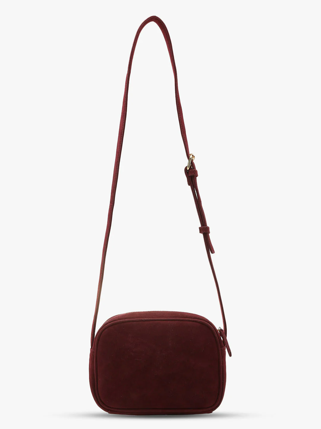 Burgundy Adjustable Strap Crossbody Bag - Image 4