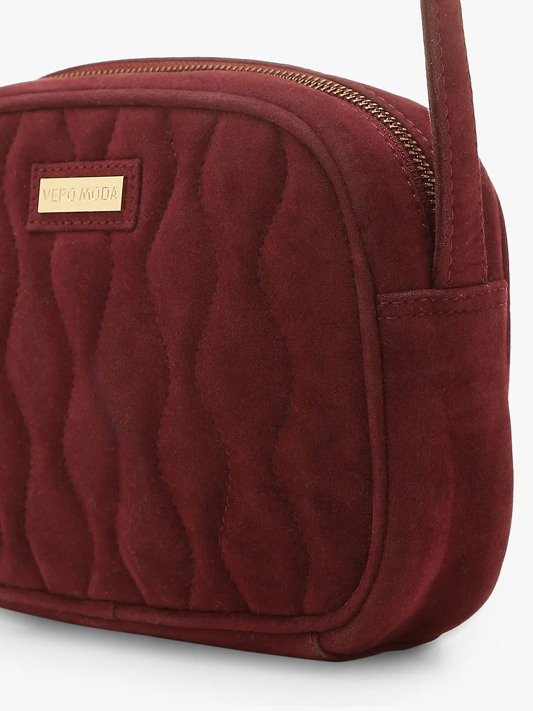 Burgundy Adjustable Strap Crossbody Bag - Image 5