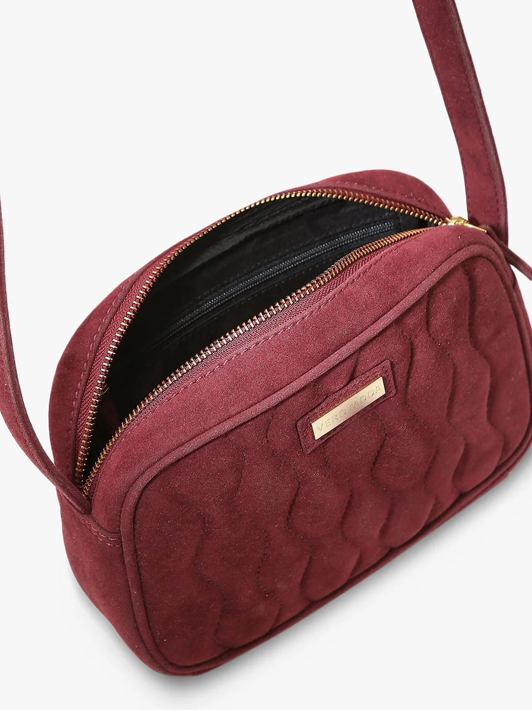 Burgundy Adjustable Strap Crossbody Bag - Image 6