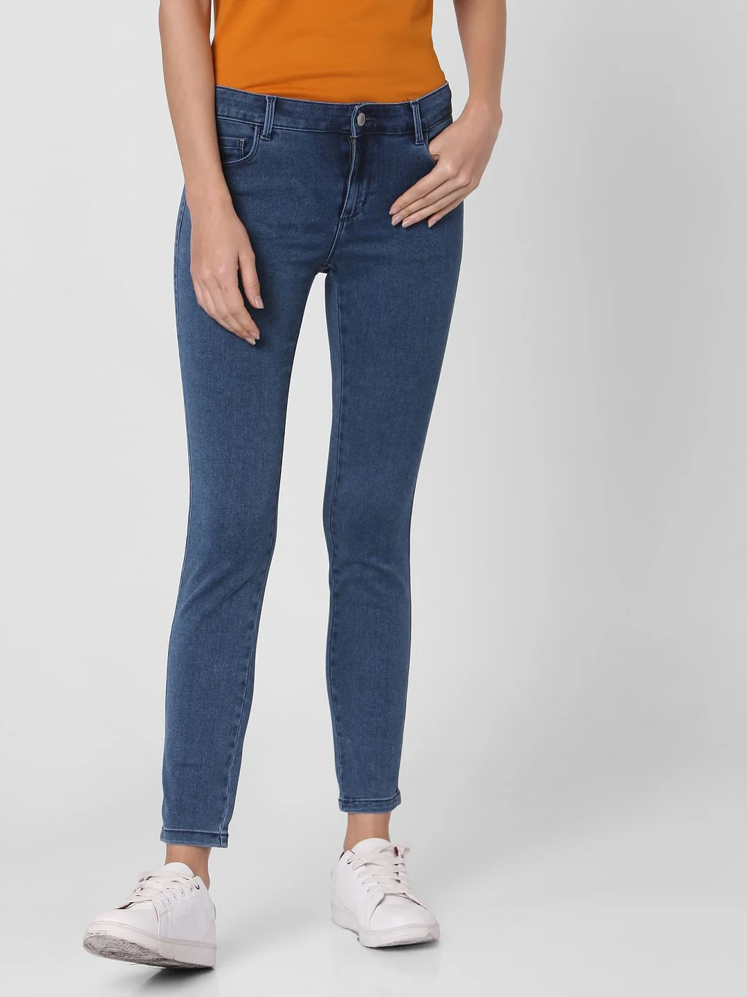 Perfect Blue Mid Rise Jeggings