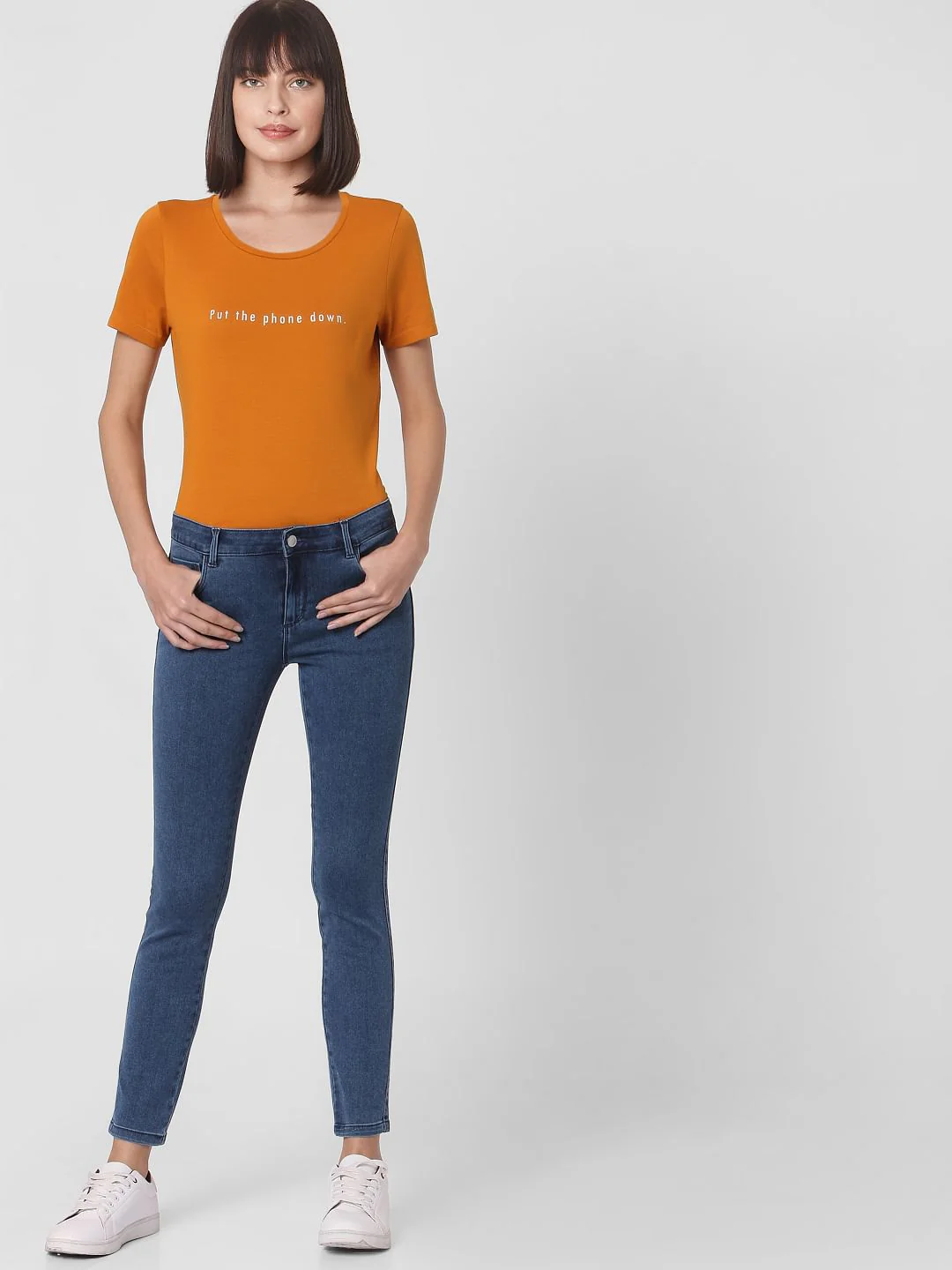 Perfect Blue Mid Rise Jeggings - Image 6