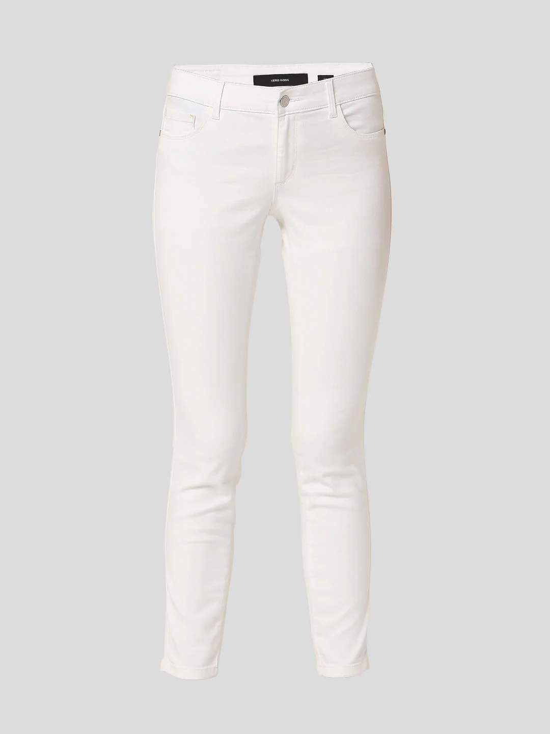 White Mid Rise Skinny Jeggings - Image 7