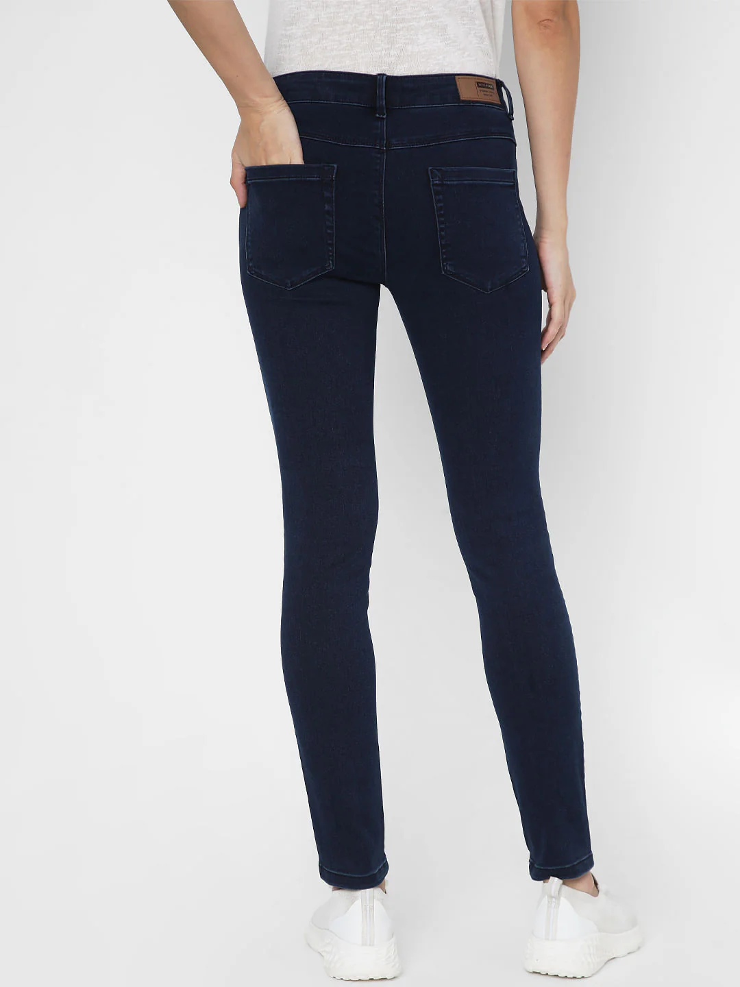 Dark Blue Mid Rise Wendy Skinny Jeggings - Image 4