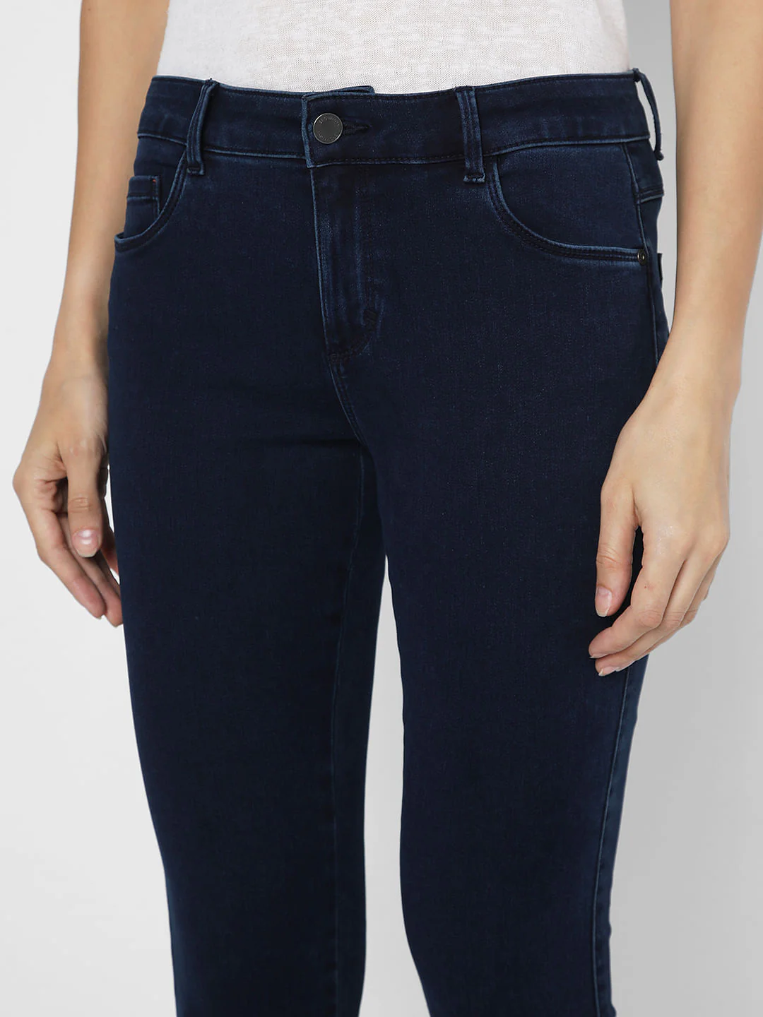 Dark Blue Mid Rise Wendy Skinny Jeggings - Image 6