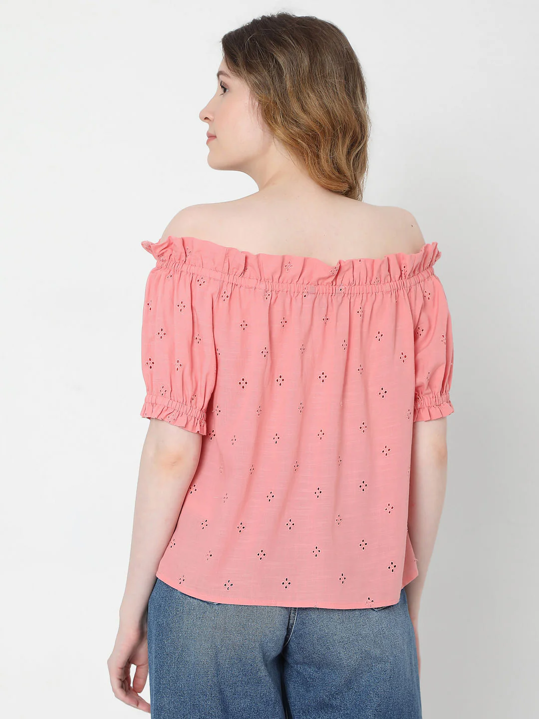 Coral Off-Shoulder Top - Image 3