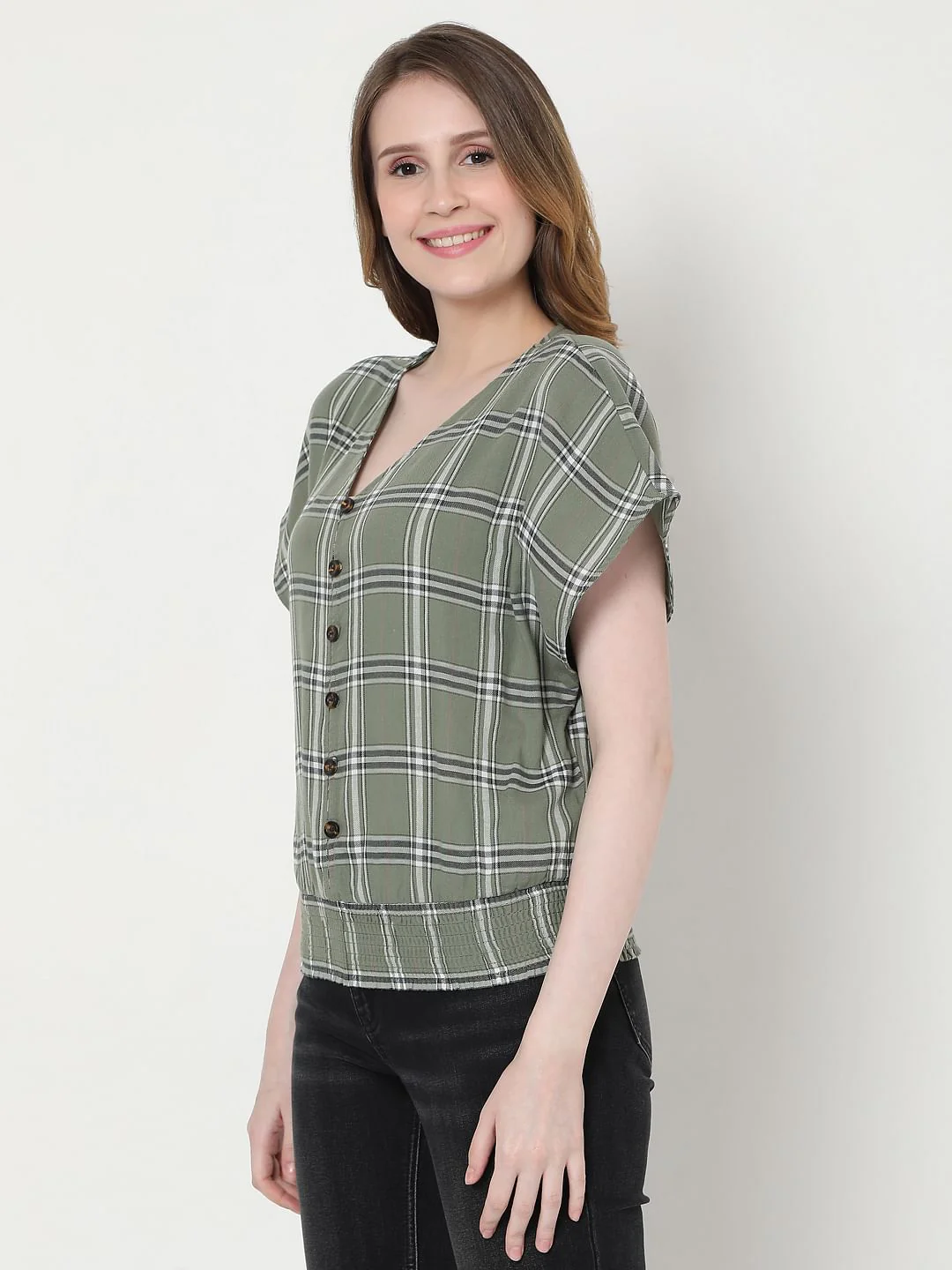 Green Checks Top - Image 2