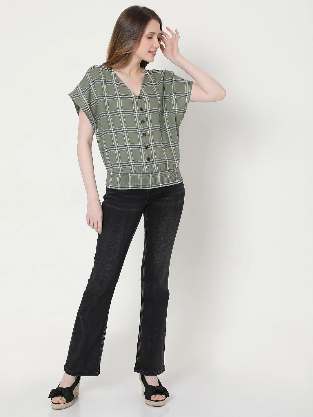 Green Checks Top - Image 4
