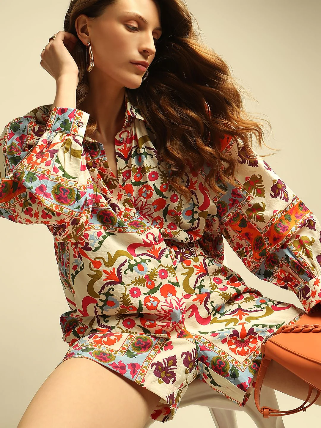 Off-White Printed Co-Ord Set Shirt