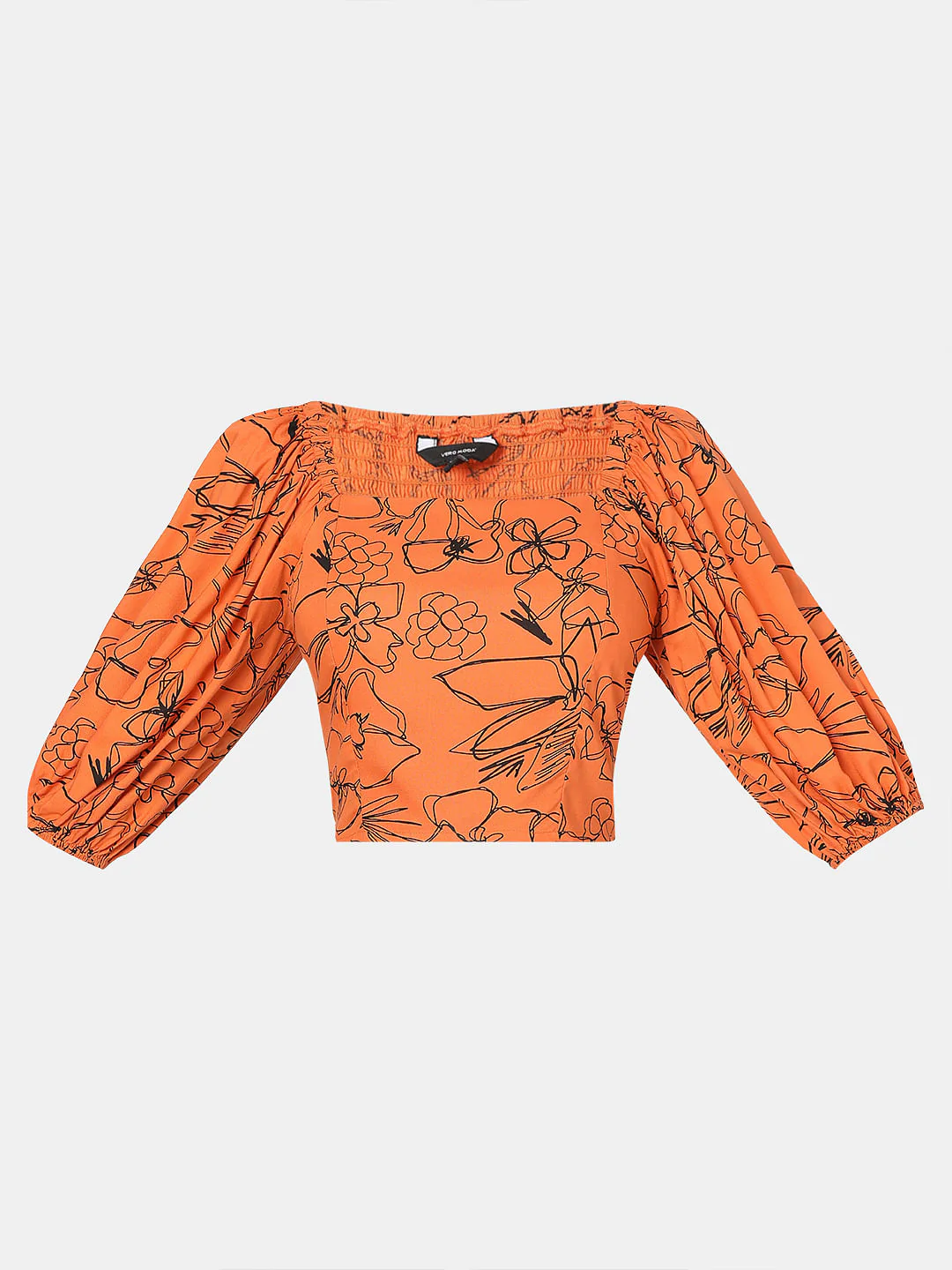 Orange Floral Cropped Top - Image 7