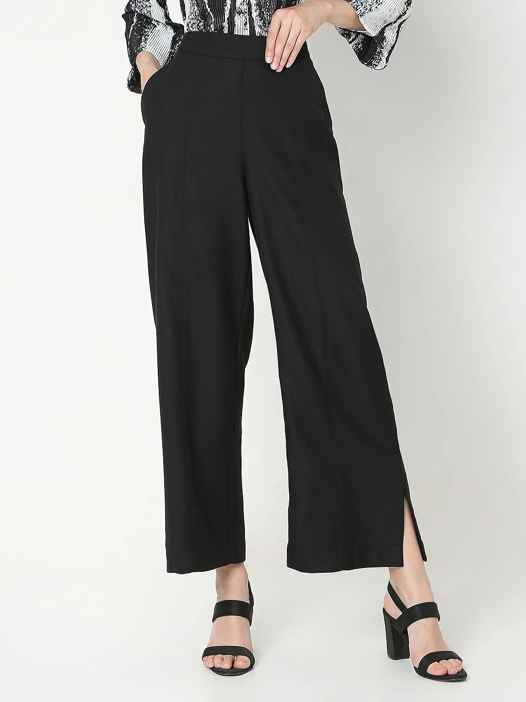 Black High Rise Pants - Image 2