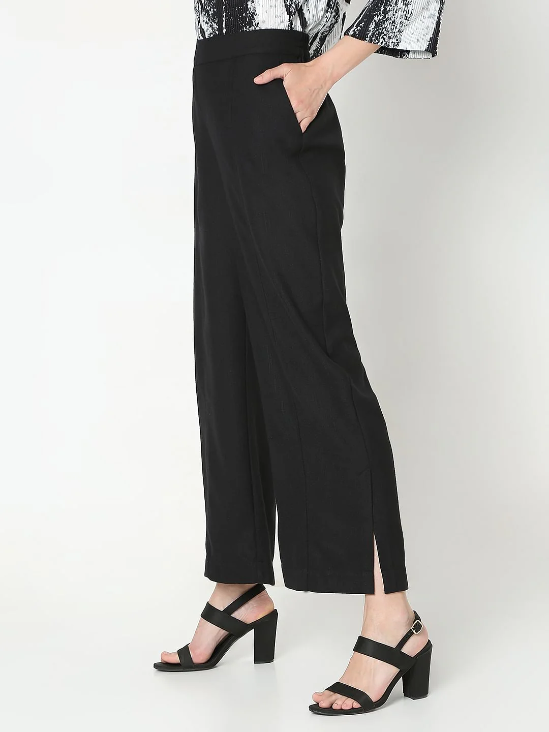 Black High Rise Pants - Image 3
