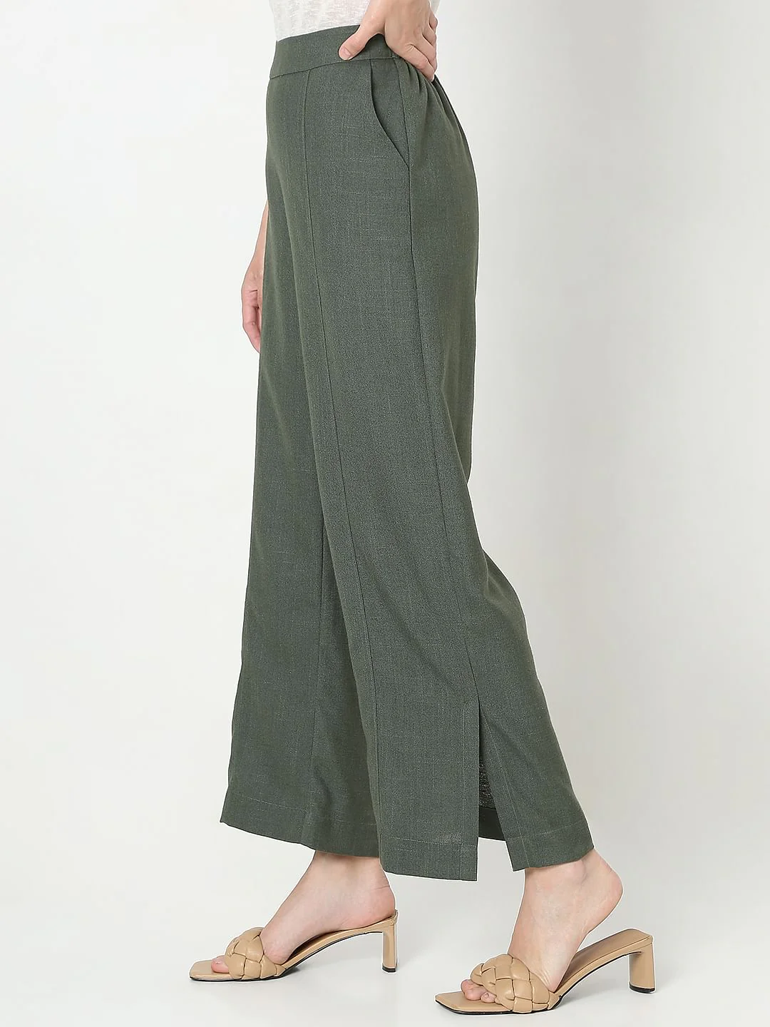Green High Rise Pants - Image 3