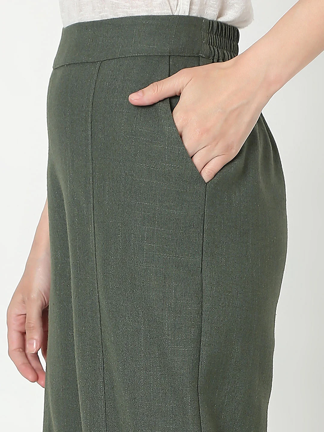Green High Rise Pants - Image 6