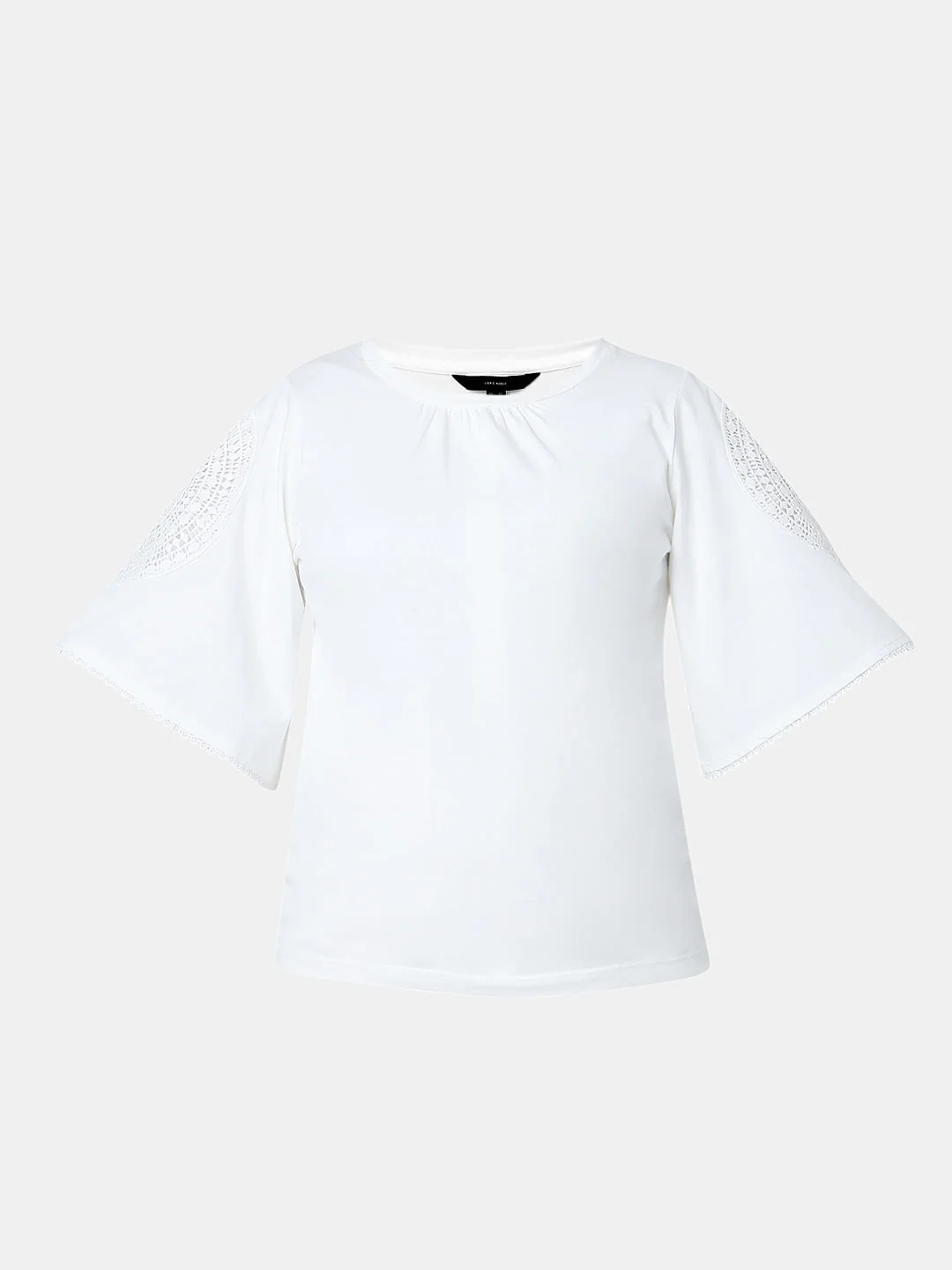 White Lace Patch T-Shirt - Image 7