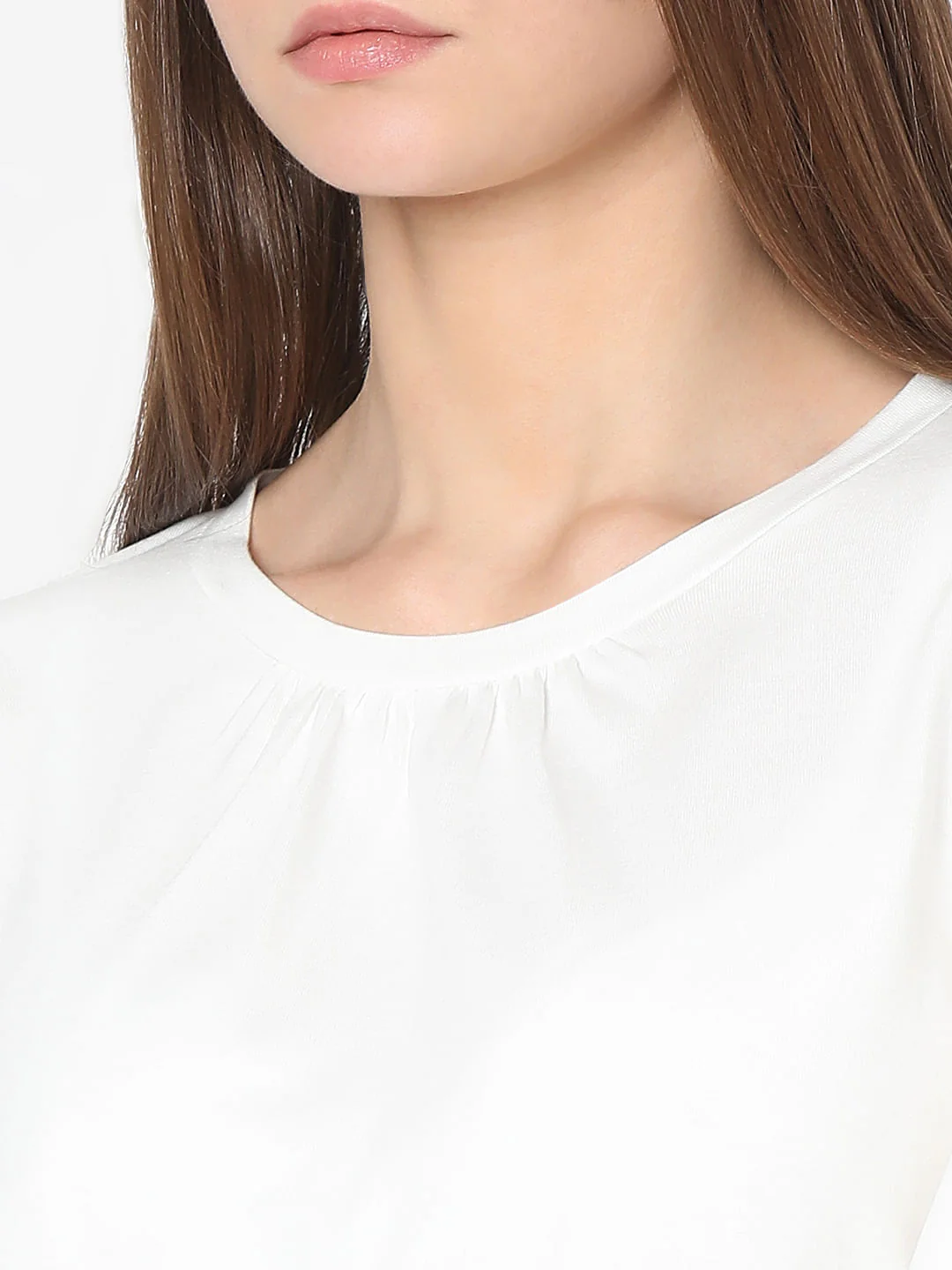 White Lace Patch T-Shirt - Image 8